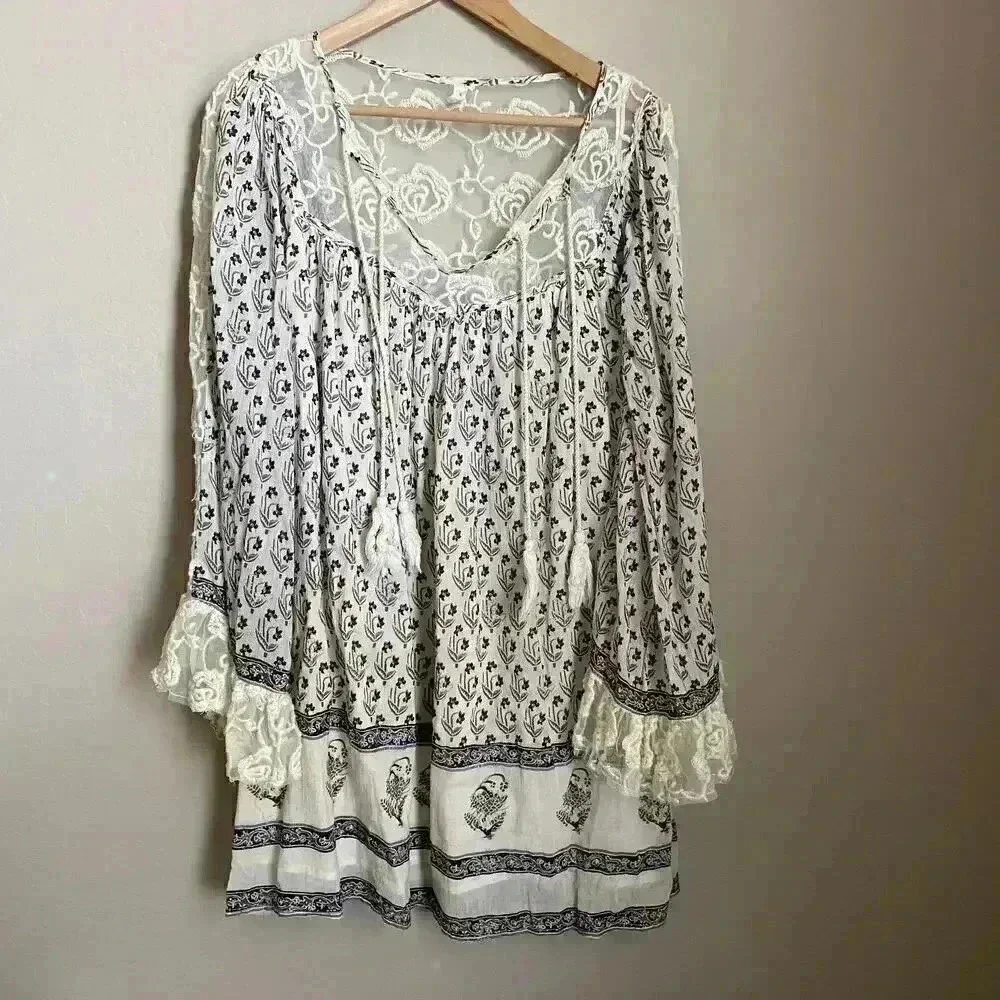 Free People Nomad Child Dress Ivory‎ Size Small